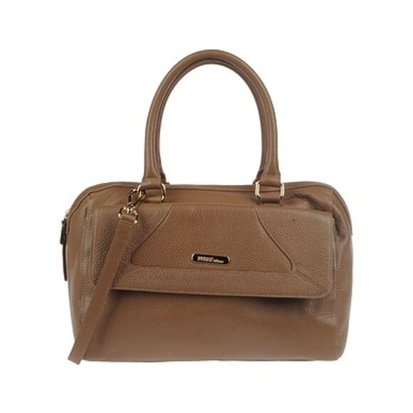 Ferre Milano bag genuine leather dark olive color Authentic